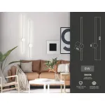 Настенный светодиодный светильник FL5201 SWH белый песок LED 3000K 8W 600*60*100 от NovaLamp