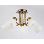 Подвесная люстра TR3218/5 GD/FR золото/белый матовый E27*5 max 40W D580*290 от NovaLamp