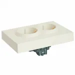 Розетка двойная без заземления и со шторкой без рамки Stekker RST16-5114-01 49882 от ImperiumLoft