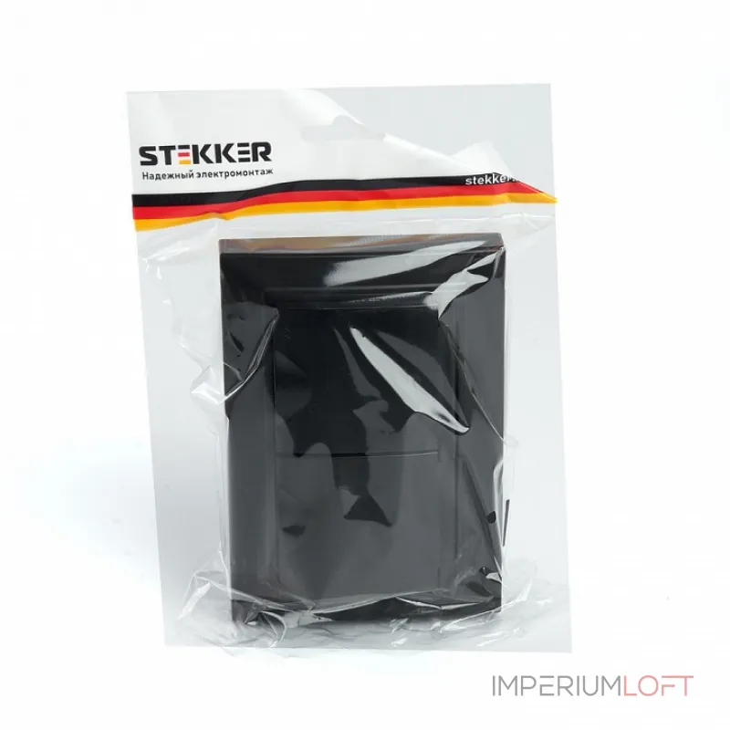 Розетка двойная с заземлением без рамки Stekker Эрна 49138 от ImperiumLoft