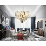 Подвесная люстра с хрусталем TR5258/11 SGD/CL золото/прозрачный E27*11 max 40W D600*400 от NovaLamp