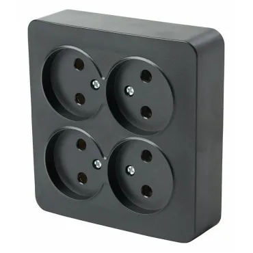 Розетка четверная без заземления Stekker София 49508 Розетка четверная без заземления Stekker София 49508