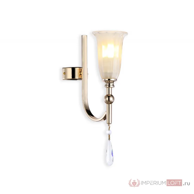 Настенный светильник с хрусталем TR3254 GD/FR золото/белый матовый E14 max 40W 375*100*225 от NovaLamp