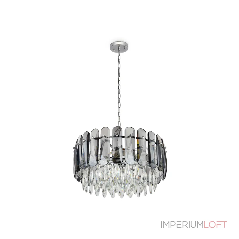 Подвесная люстра TR5069/6 CH/SM/CL хром/дымчатый/прозрачный E14/6 max 40W D500*950 от NovaLamp