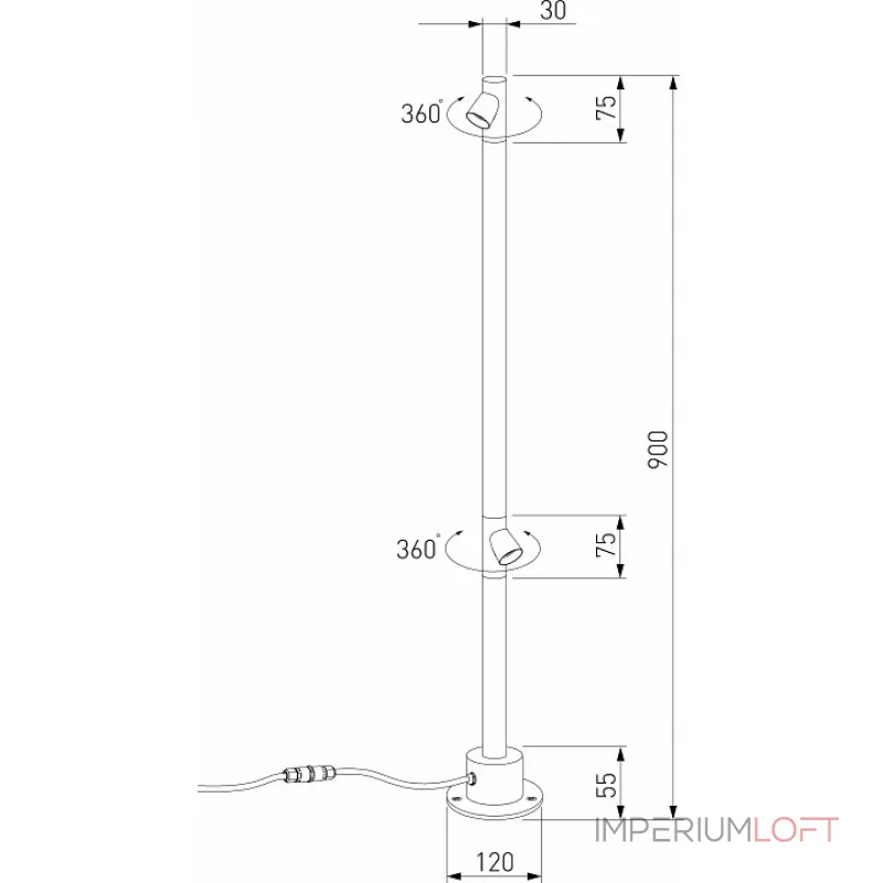 Наземный низкий светильник Elektrostandard Rone a066698