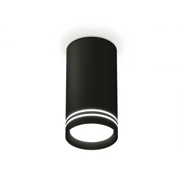 Комплект накладного светильника с акрилом XS8162007 SBK/FR черный песок/белый матовый GX53 (C8162, N8478) от NovaLamp