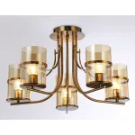 Подвесная люстра TR3222/5 GD/TI золото/янтарь E27*5 max 40W D540*300 от NovaLamp