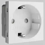 Розетка с заземлением и со шторкой модульная Werkel белый a069368