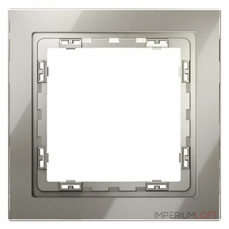 Рамка стеклянная S70 на 1 пост (шелк стекло) Voltum VLS110104