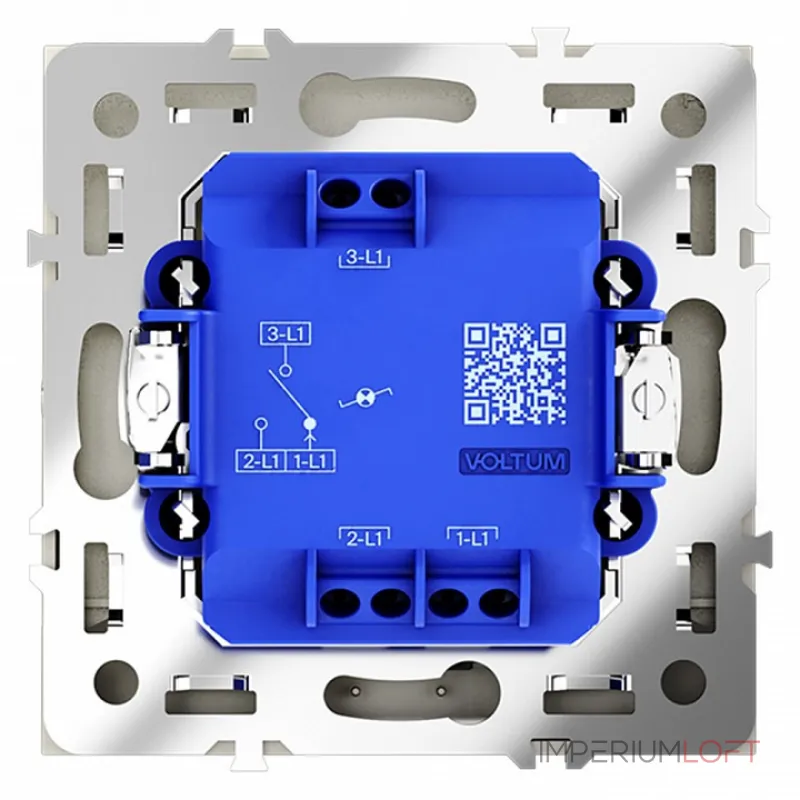 Выключатель проходной одноклавишный с подсветкой без рамки Voltum S70 VLS010405 от ImperiumLoft