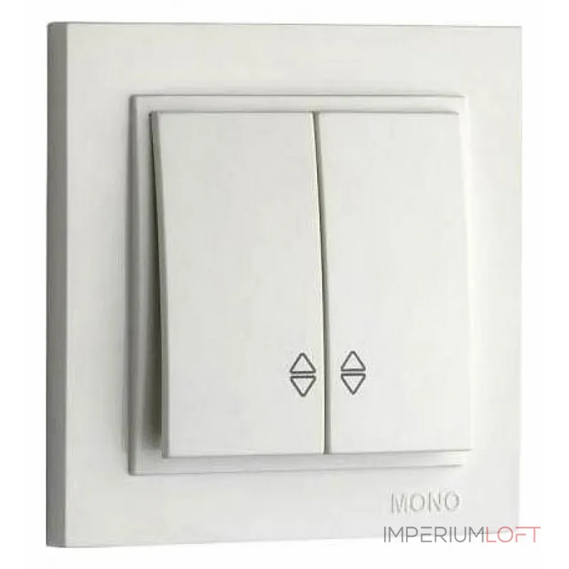 Выключатель проходной двухклавишный Mono Electric Despina 102-252523-111 Выключатель проходной двухклавишный Mono Electric Despina 102-252523-111