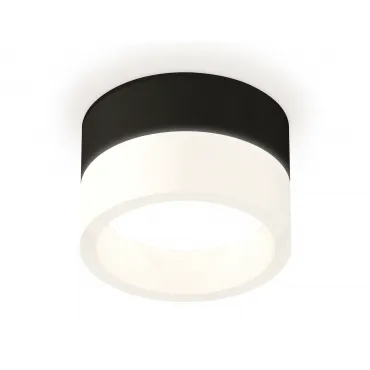 Комплект накладного светильника с акрилом XS8102015 SBK/FR черный песок/белый матовый GX53 (C8102, N8401)