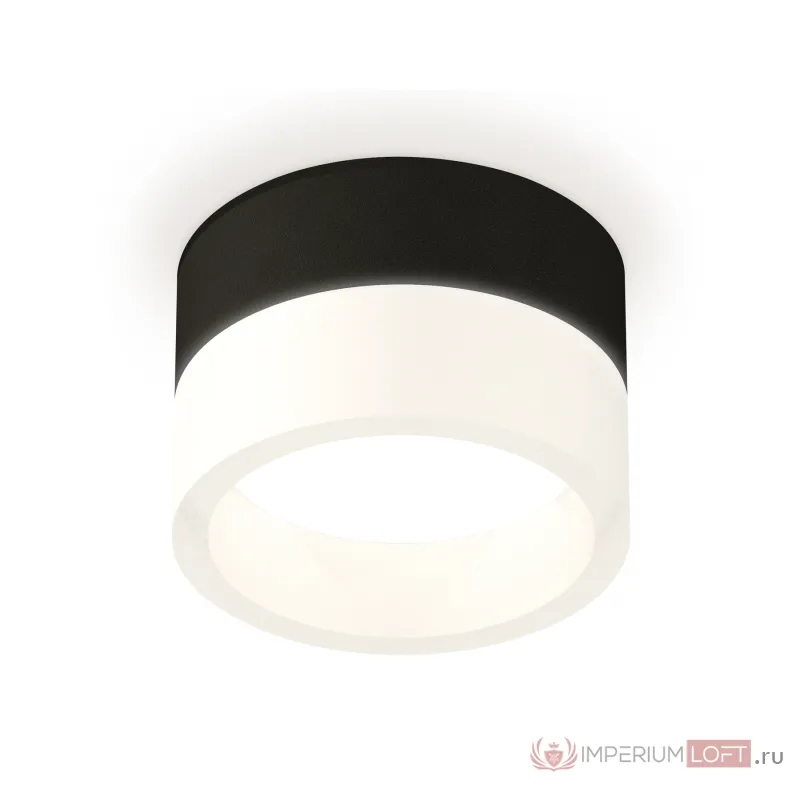 Комплект накладного светильника с акрилом XS8102015 SBK/FR черный песок/белый матовый GX53 (C8102, N8401) от NovaLamp