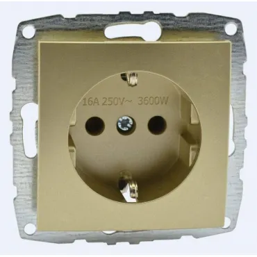 Розетка с заземлением без рамки Mono Electric Despina / Larissa 500-002221-117