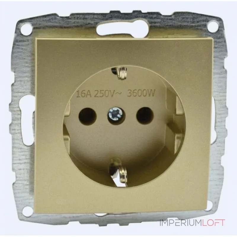 Розетка с заземлением без рамки Mono Electric Despina / Larissa 500-002221-117