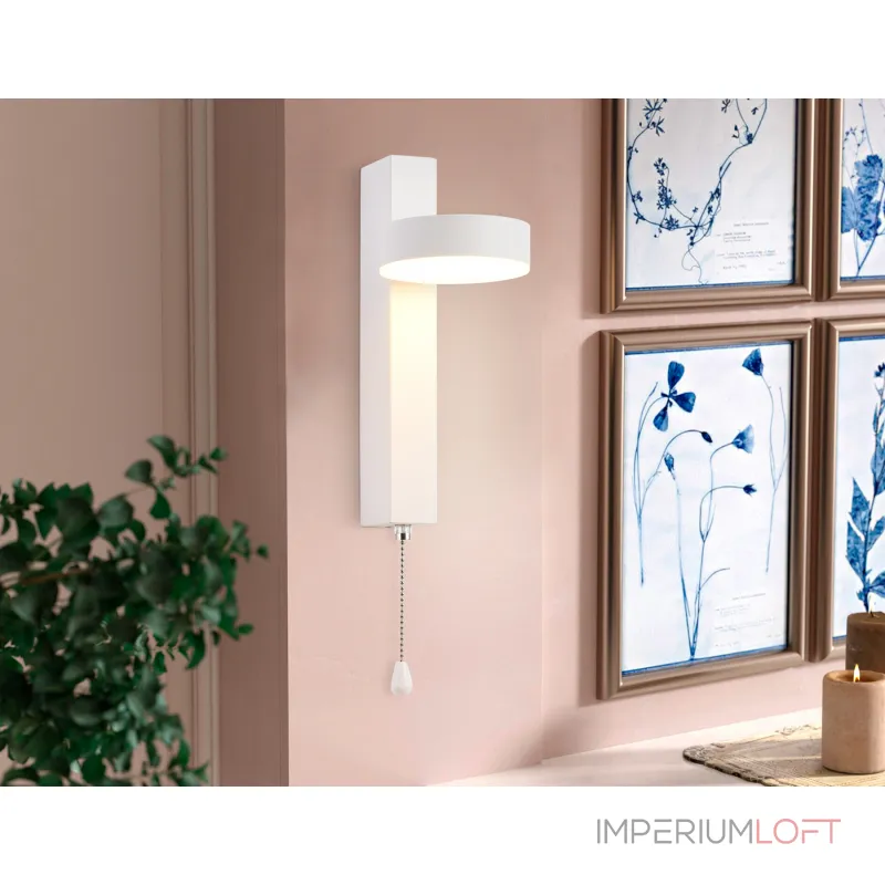 Настенный светодиодный светильник с выключателем FW160 WH белый LED 3000K 6W 265*95*135 от NovaLamp