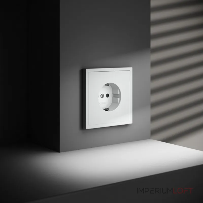 Розетка с заземлением и со шторкой без рамки Voltum S70 VLS040202 от ImperiumLoft