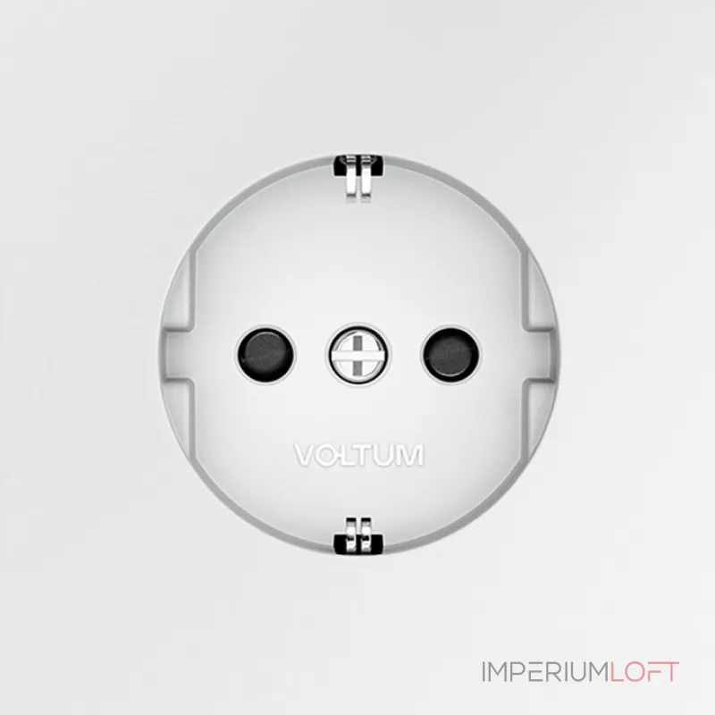 Розетка с заземлением и со шторкой без рамки Voltum S70 VLS040202 от ImperiumLoft