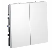 Выключатель проходной двухклавишный без рамки Voltum S70 VLS020302