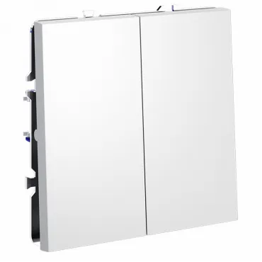 Выключатель проходной двухклавишный без рамки Voltum S70 VLS020302