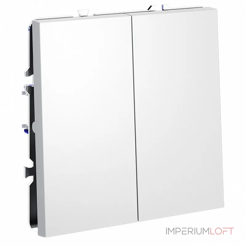 Выключатель проходной двухклавишный без рамки Voltum S70 VLS020302 от ImperiumLoft