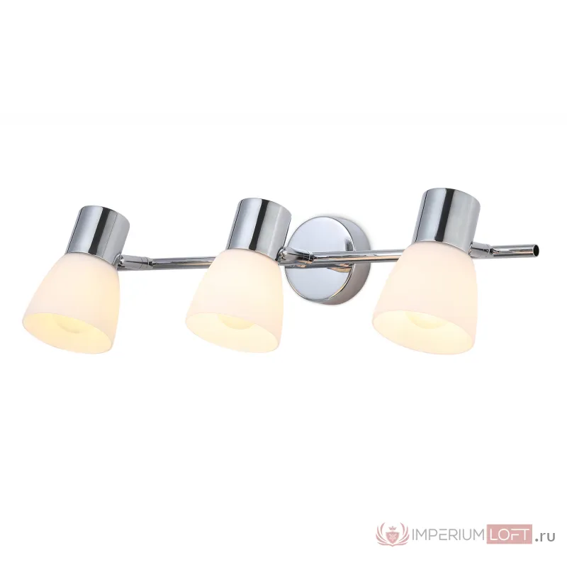 Настенно-потолочный спот TR3965/3 CH/FR хром/белый матовый E27*3 max 460*82*200 от NovaLamp