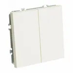 Выключатель двухклавишный без рамки Stekker RSW10-5104-01 49866
