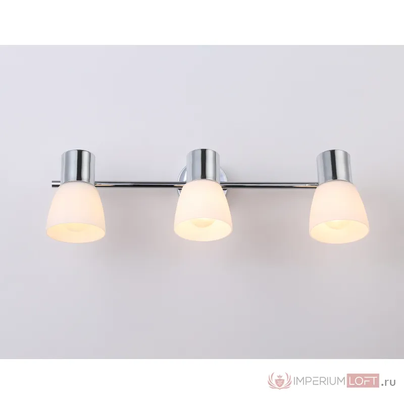 Настенно-потолочный спот TR3965/3 CH/FR хром/белый матовый E27*3 max 460*82*200 от NovaLamp