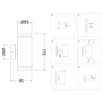 Настенный светильник со сменной лампой GU10 и акрилом FW2489/2 BK черный GU10/2 max 12W 170*55*95 от NovaLamp Настенный светильник со сменной лампой GU10 и акрилом FW2489/2 BK черный GU10/2 max 12W 170*55*95 от NovaLamp