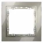 Рамка стеклянная S70 на 1 пост (шелк стекло) Voltum VLS110104