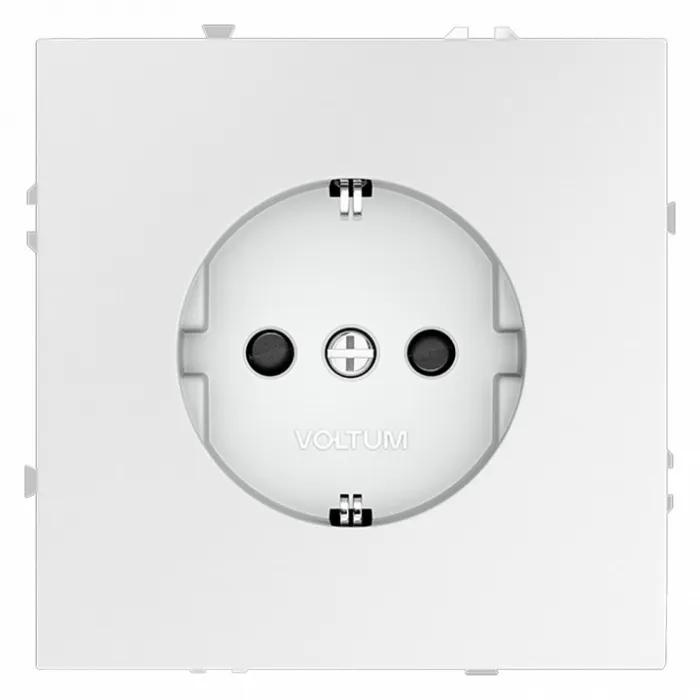 Розетка с заземлением и со шторкой без рамки Voltum S70 VLS040202 от ImperiumLoft