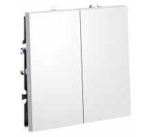 Выключатель двухклавишный без рамки Voltum S70 VLS020102