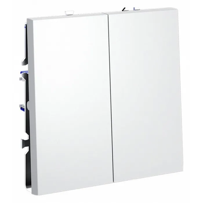 Выключатель двухклавишный без рамки Voltum S70 VLS020102 от ImperiumLoft