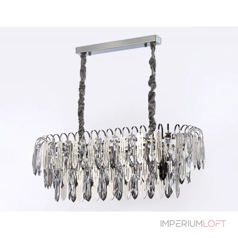 Подвесная люстра с хрусталем TR5259/10 CH/CL хром/прозрачный E27*10 max 40W 800*300*270 от NovaLamp