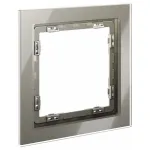 Рамка стеклянная S70 на 1 пост (шелк стекло) Voltum VLS110104