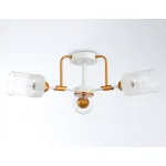 Светильник подвесной TR303321/3 WH/GD/CL/FR белый/золото/прозрачный/белый матовый E27*3 max 60W D620*210 от NovaLamp