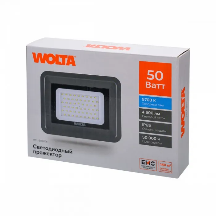 Настенно-потолочный прожектор Wolta WFL-50W WFL-50W/06 от ImperiumLoft