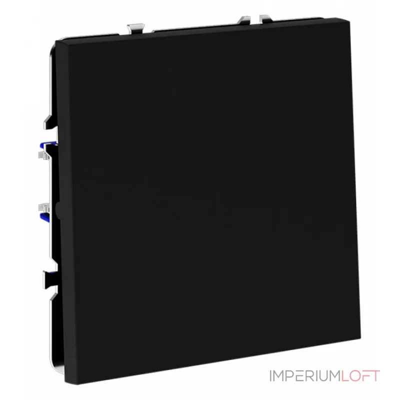 Выключатель встраиваемый S70 одноклавишный 10А (черный матовый) Voltum VLS010108