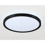 Потолочный светодиодный светильник FZ3055 BK черный IP44 33W+10W 6400+6400К D375*40 (Без ПДУ) от NovaLamp