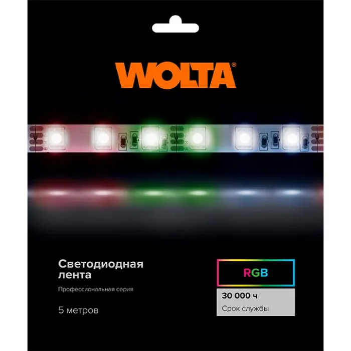 Лента светодиодная Wolta WLS5050-14.4W/RGB/24H60-01 от ImperiumLoft