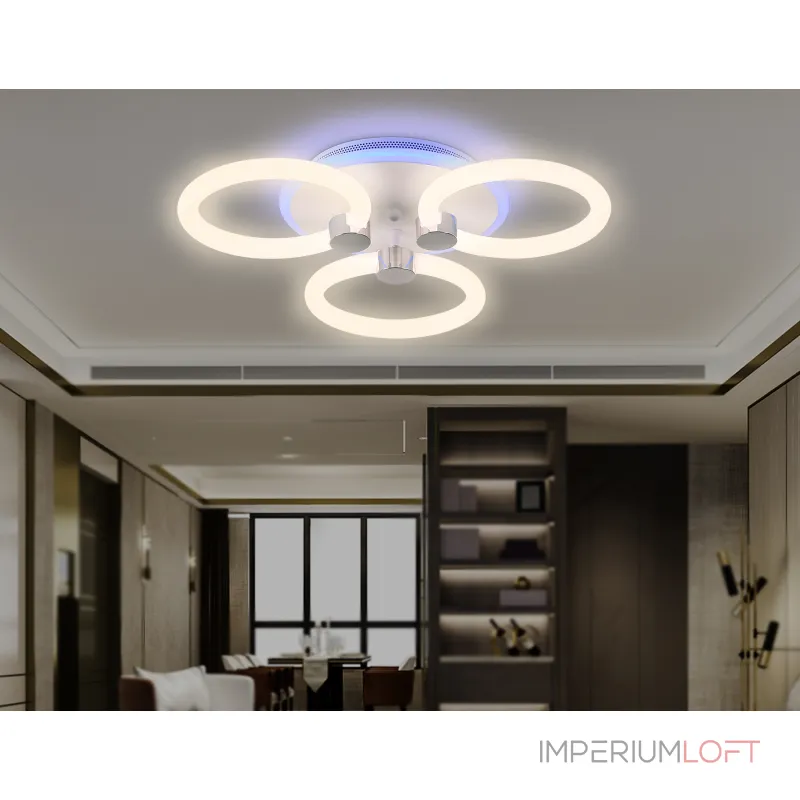 Светильник светодиодный потолочный FA3838/3 WH белый 42W 3000K-6400K+RGB D458*80 (ПДУ РАДИО 2.4G) от NovaLamp