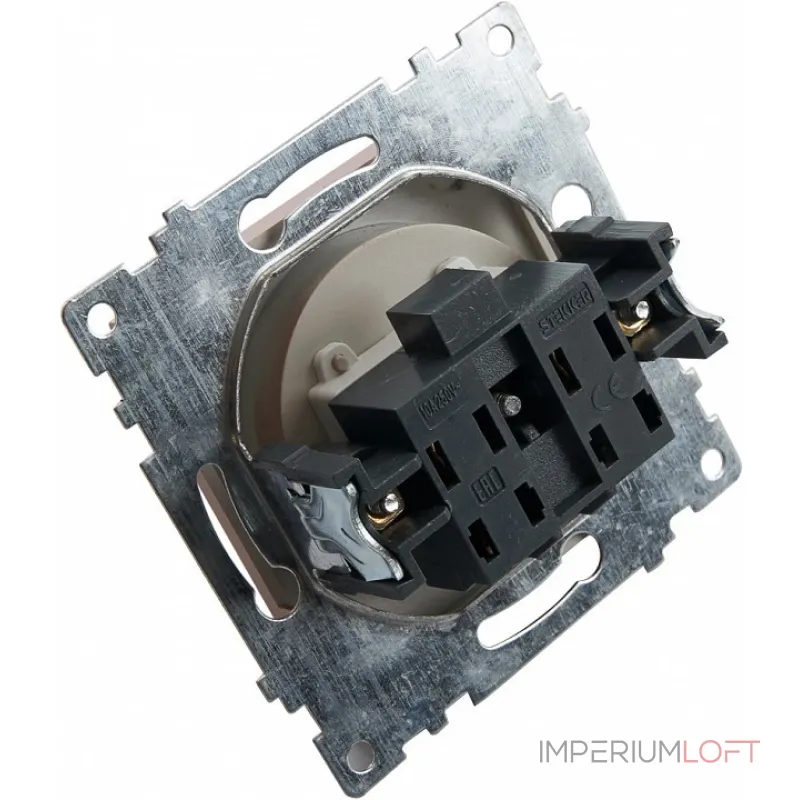 Розетка с заземлением и со шторками без рамки Stekker Катрин 39596 от ImperiumLoft