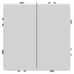 Выключатель двухклавишный без рамки Stekker RSW10-5104-01 49866