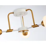 Светильник подвесной TR303321/3 WH/GD/CL/FR белый/золото/прозрачный/белый матовый E27*3 max 60W D620*210 от NovaLamp