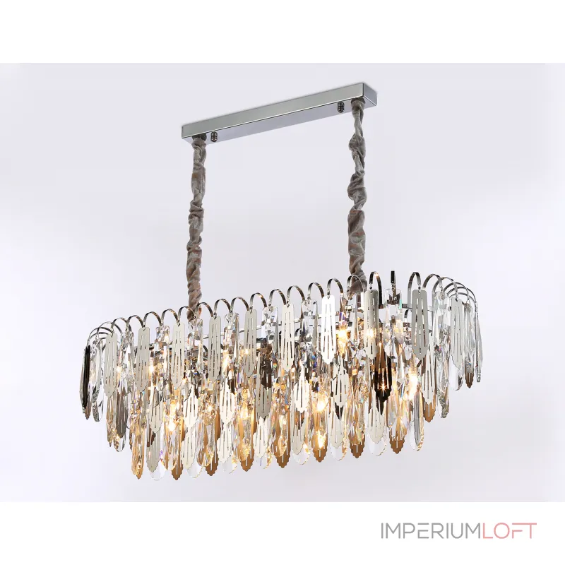 Подвесная люстра с хрусталем TR5259/10 CH/CL хром/прозрачный E27*10 max 40W 800*300*270 от NovaLamp