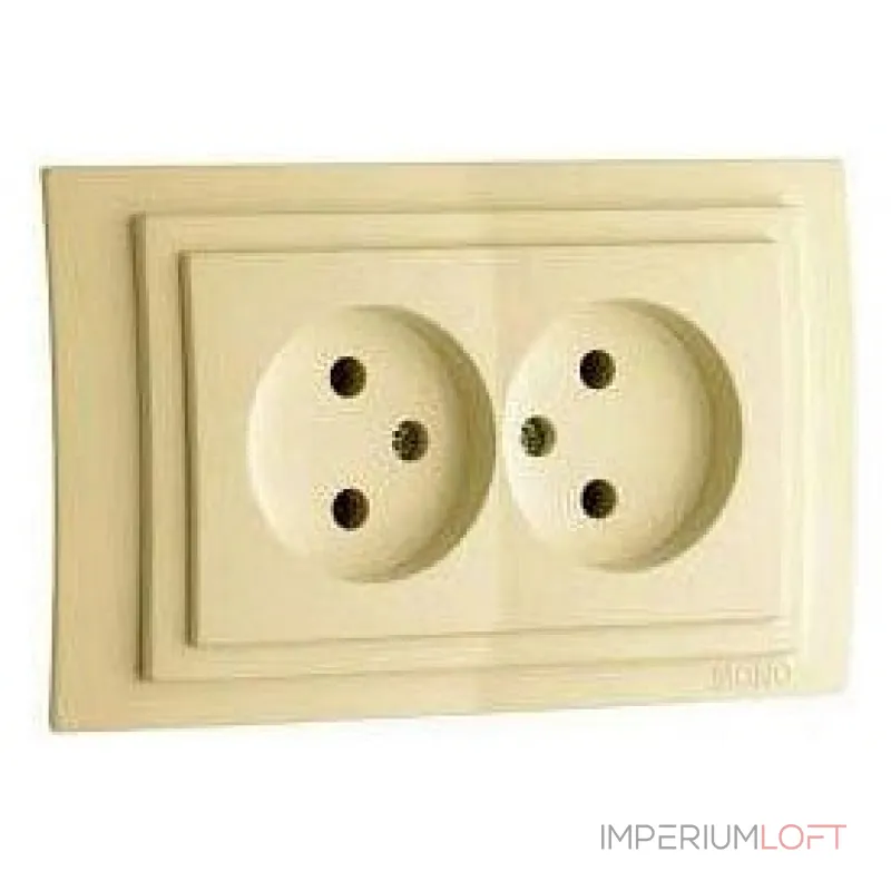 Розетка двойная Mono Electric Larissa 103-171705-121
