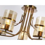 Подвесная люстра TR3222/5 GD/TI золото/янтарь E27*5 max 40W D540*300 от NovaLamp