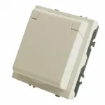 Розетка без заземления и со шторкой без рамки с крышкой Stekker RST16-5113-01 49878