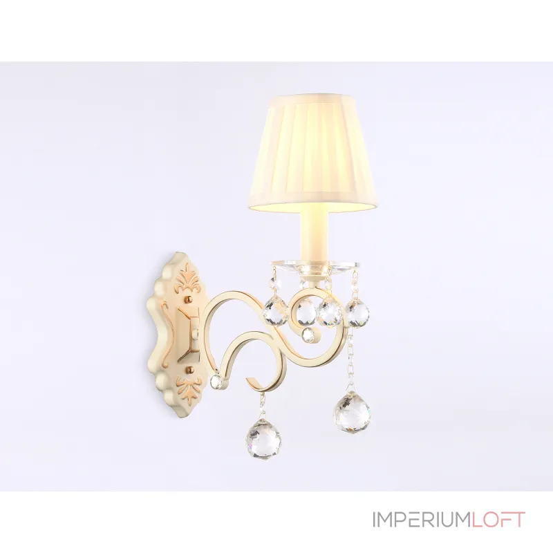 Настенный светильник с абажуром TR4562 BG/GD бежевый/золото E14 max 40W 385*130*250 от NovaLamp