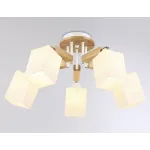 Подвесная люстра TR9518/5 WH/GD/FR белый/золото/белый матовый E27*5 max 40W D670*260 от NovaLamp